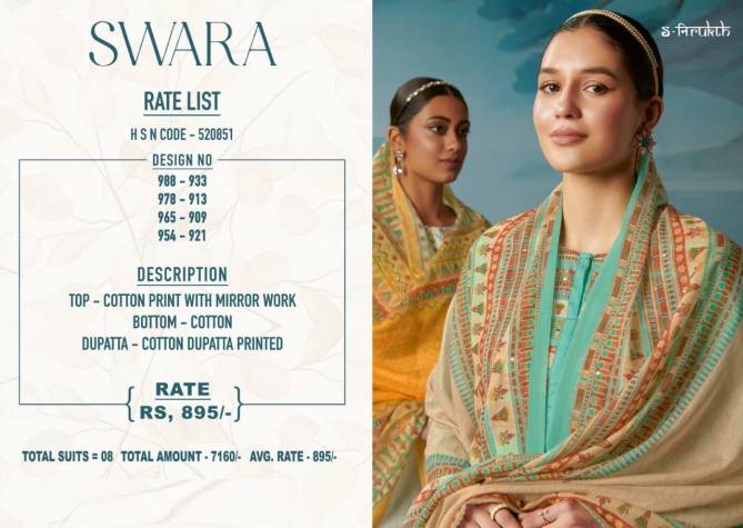 S-Nirukths By Swara Colors Designer Salwar Suits Catalog
